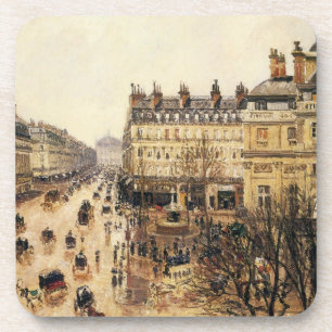 Place du Theatre Francais, Paris Rain by Pissarro Coaster