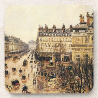 Place du Theatre Francais, Paris Rain by Pissarro Coaster