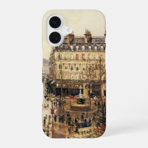 Place du Theatre Francais, Paris Rain by Pissarro iPhone 16 Case