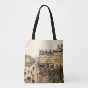 Place du Theatre Francais, Paris Rain by Pissarro Tote Bag