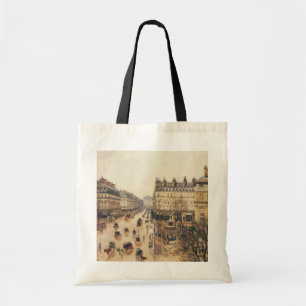 Place du Theatre Francais, Paris Rain by Pissarro Tote Bag