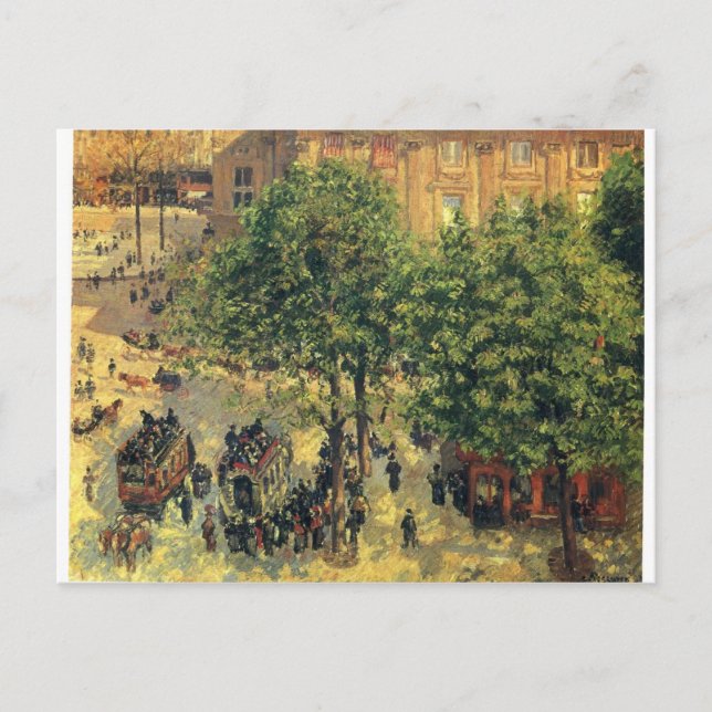 Place du Theatre-Francais, Spring Camille Pissarro Postcard (Front)
