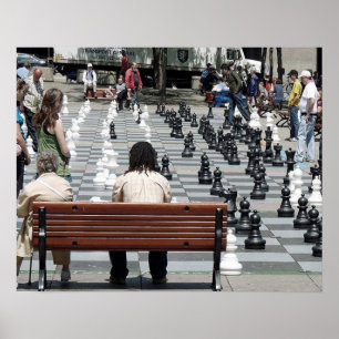Place Émilie-Gamelin in Montreal,Chess in the Park Poster