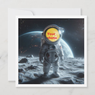 Place my face in the picture, astronaut, space card