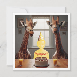 Place my face in the picture, giraffe & child card