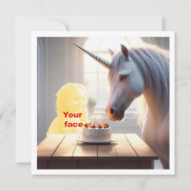 Place my face in the picture, unicorn and child
