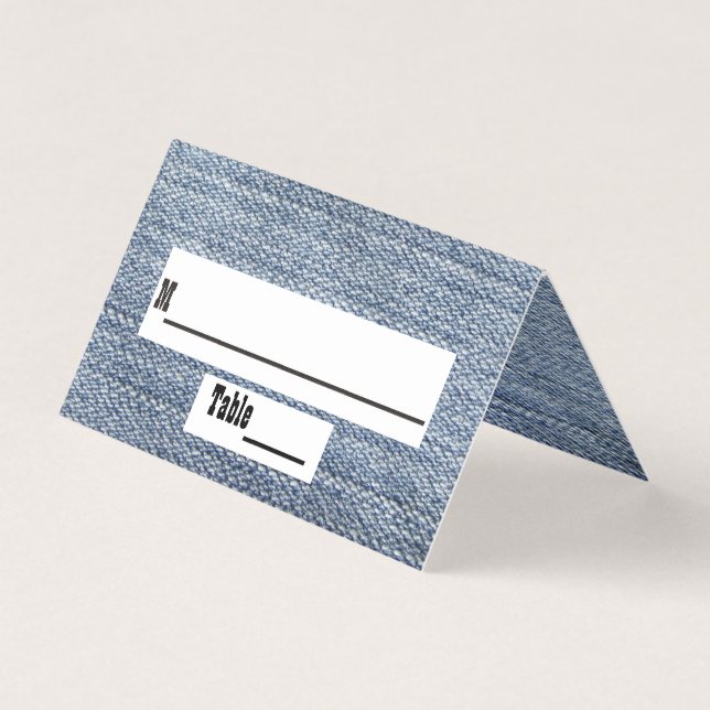 Place Name Card - Denim (Front)