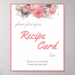 Place Recipe Card Shower Sign