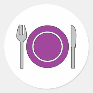 Place Setting Classic Round Sticker