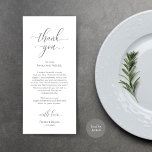 Place Setting Thank You, Elegant Dark Grey Card<br><div class="desc">Introducing the perfect finishing touch to your wedding reception - our elegant Wedding Thank You Place Setting Cards, with card title "Let's Celebrate" ! Designed to express your heartfelt appreciation for each guest's presence on your special day, these cards are the ideal way to add a personal touch to your...</div>