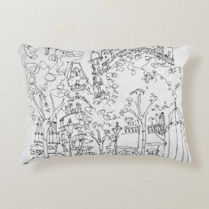 Place St. Andre des Arts   Paris, France Decorative Cushion