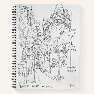Place St. Andre des Arts Paris, France Notebook