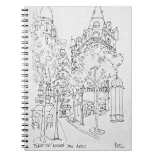 Place St. Andre des Arts   Paris, France Notebook