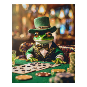 Place Your Bets, Gambling Frog Poster