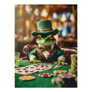 Place Your Bets, Gambling Frog Poster