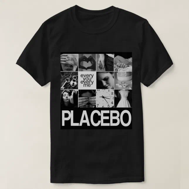 Placebo black and white photo collage Brian Molko T-Shirt Zazzle