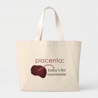 placenta, baby's first roommate large tote bag