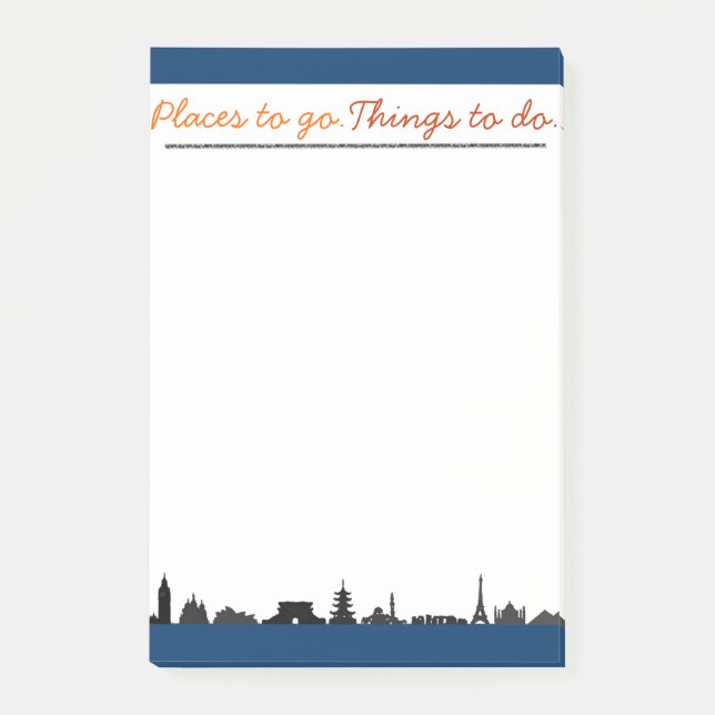 Places To Go, Things To Do Large Post-It Notes (Front)