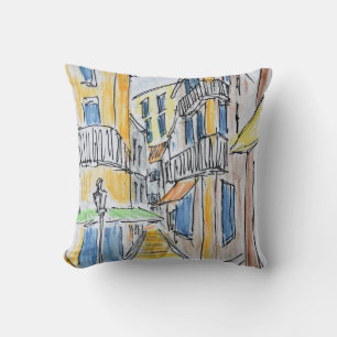 Placette Abbe Robert Jarred   Old Nice, France Cushion