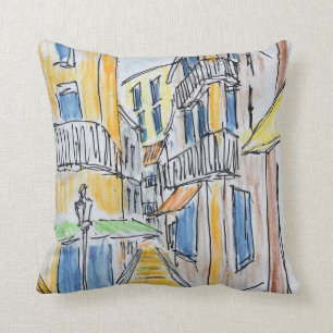 Placette Abbe Robert Jarred Old Nice, France Cushion
