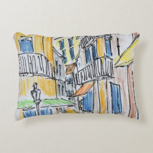 Placette Abbe Robert Jarred Old Nice, France Decorative Cushion