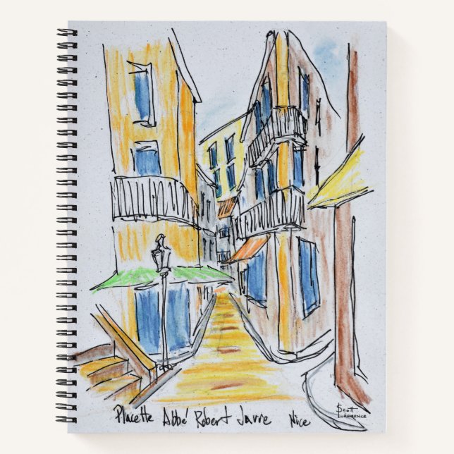 Placette Abbe Robert Jarred | Old Nice, France Notebook (Front)