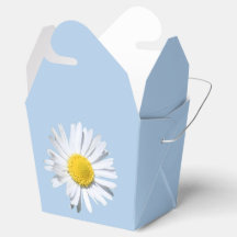 Placid Blue Daisy Wedding Favour Box