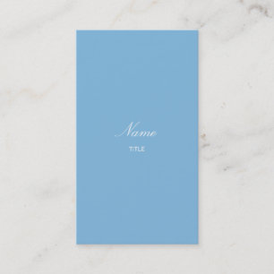 Placid Blue Elegante Vertical Business Card