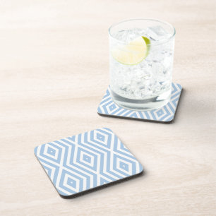 Placid Blue Moods Diamond Chevrons Coaster