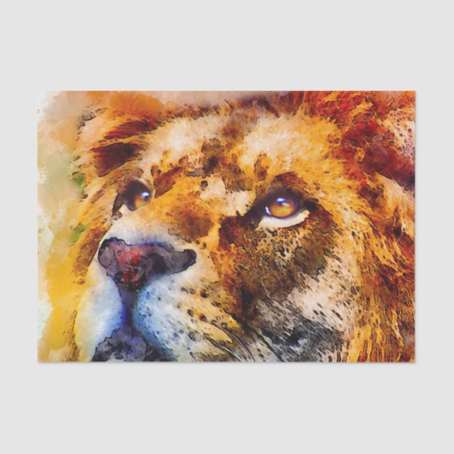 Placid Lion Face Tissue Paper (Front)