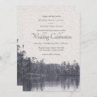 placid mountain lake vintage blue wedding