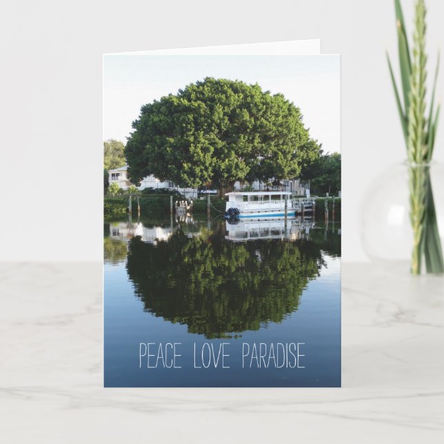 Placida Harbour Club Folded Greeting Card Peace (Front)