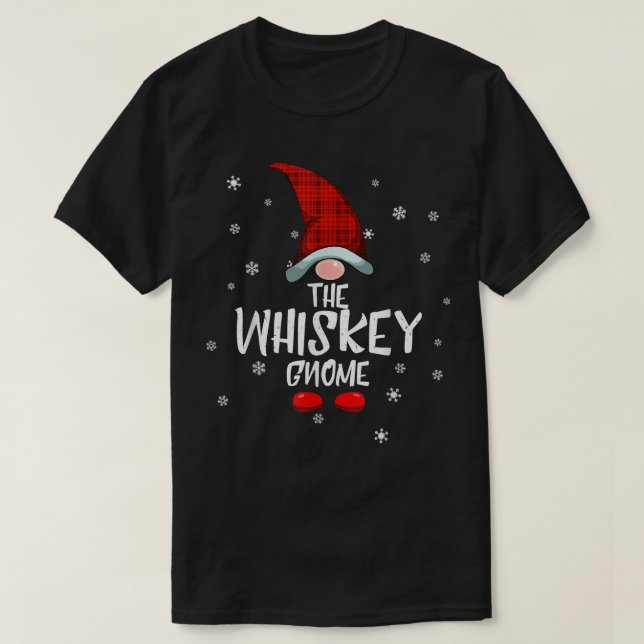 Placidity Whiskey Gnome Family Christmas Pajama Wh T-Shirt (Design Front)