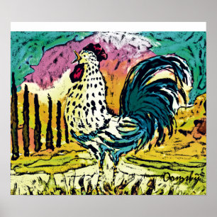 Placido- rooster poster