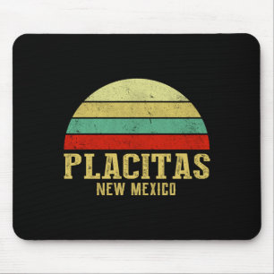 Placitas New Mexico Vintage Retro Sunset  Mouse Mat