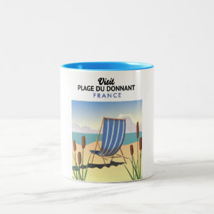 Plage du Donnant France Two-Tone Coffee Mug