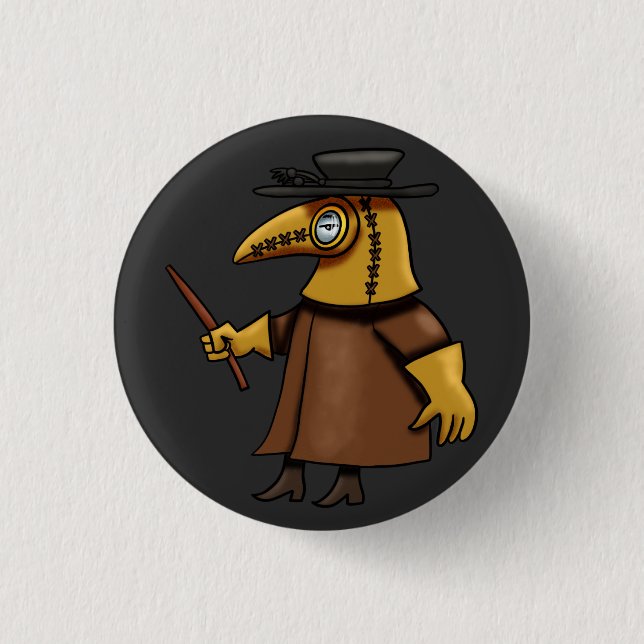 Plague Doctor 3 Cm Round Badge (Front)