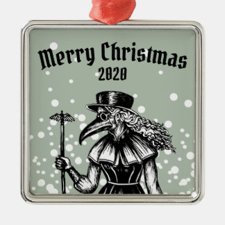 Plague Doctor Christmas Metal Tree Decoration