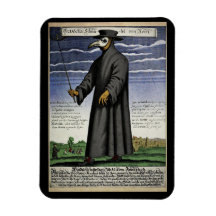 Plague Doctor - Colour Copper Engraving 1656 -