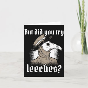 Plague Doctor Costume But Did Try Leeches Black Card