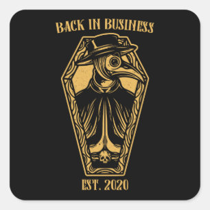 Plague Doctor Funny Medic Gift Square Sticker