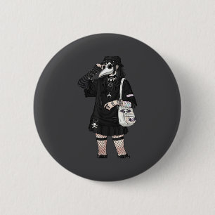 Plague Doctor Gothic Cottagecore Moth Face Mask Oc 6 Cm Round Badge