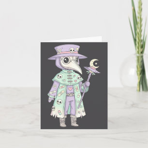 Plague Doctor Gothic Pastel Cute Moth Face Mask Oc Card