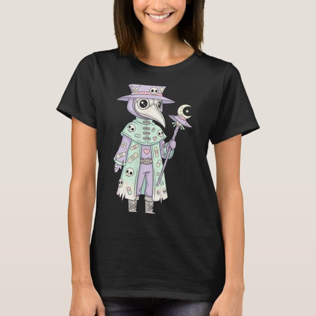 Plague Doctor Gothic Pastel Cute Moth Face Mask Oc T-Shirt (Front)