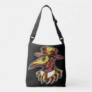 Plague Doctor Illustration Art Crossbody Bag