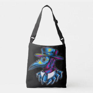 Plague Doctor Illustration Crossbody Bag