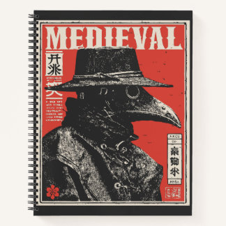 Plague Doctor in Red | Gothic Mediaeval Horror Notebook