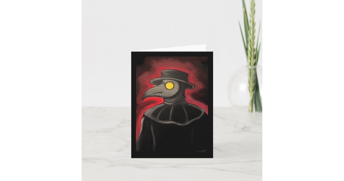 plague-doctor-painting-sticker-card-zazzle