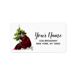 Plague Doctor Return Address Label