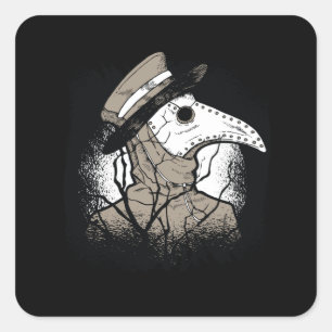 Plague Doctor Square Sticker